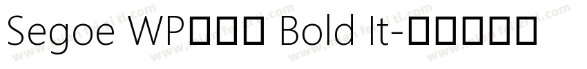 Segoe WP兰亭黑 Bold It字体转换